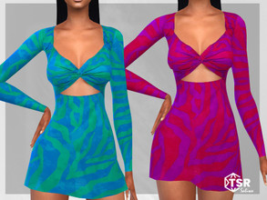 Sims 4 — Geometric Design Long Sleeve Dresses by saliwa — Geometric Design Long Sleeve Dresses 3 swatches