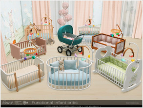 Sims 4 — Functional Infant cribs by Severinka_ — A set of cribs for infants for my previously released nursery's sets.