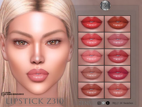 Sims 4 — LIPSTICK  Z310 by ZENX — -Base Game -All Age -For Female -10 colors -Works with all of skins -Compatible with HQ