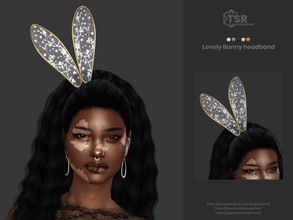 Sims 4 — Lovely Bunny headband by sugar_owl — Lace rabbit ears with pearls for male and female sims. 4 swatches. Teen -