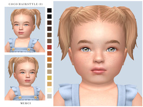 Sims 4 — Coco Hairstyle for Infants by -Merci- — New Maxis Match Hairstyle for Sims4. -Maxis Match colours. -Unisex.