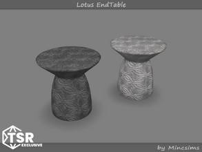 Sims 4 — Lotus EndTable by Mincsims — Basegame Compatible 2 swatches