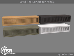 Sims 4 — Lotus Top Cabinet for Middle by Mincsims — Basegame Compatible 4 swatches