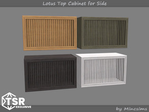 Sims 4 — Lotus Top Cabinet for Side by Mincsims — Basegame Compatible 4 swatches
