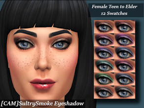 Sims 4 — [CAM]SultrySmoke by coll22 — A smokey eyeshadow in 12 shades.