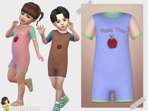 Sims 4 — Ayla Romper by talarian — Short Sleeve Romper for toddler