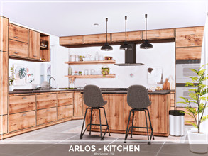 Sims 4 — Arlos Kitchen - TSR Only CC by Mini_Simmer — Room type: Kirchen Size: 5x5 Price: $9,233 Wall Height: Short
