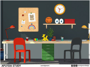 Sims 4 — Aplysia Study by wondymoon — Aplysia colorful kids study furnitures! Have fun! - Set Contains * Desk * Desk -