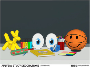 Sims 4 — Aplysia Study Decorations by wondymoon — Aplysia kids study decorations and stationery stuff! Have fun! - Set