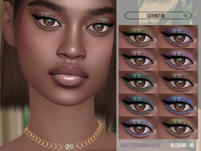 Sims 4 — IMF Grace Eyeshadow N.298 by IzzieMcFire — Grace Eyeshadow N.298 contains 10 colors in hq texture. Standalone