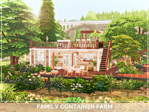 Sims 4 — Family Container Farm - No CC by Mini_Simmer — A tiny container home with a huge patio on a farm. It can house