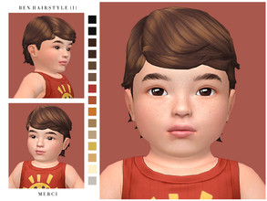 Sims 4 — Ben Hairstyle for Infants by -Merci- — New Maxis Match Hairstyle for Sims4. -Maxis Match colours. -Unisex. -Base