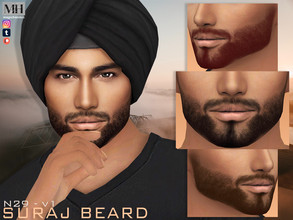 Sims 4 — Suraj Beard N29 - V1 by MagicHand — Indian beard in 13 colors - HQ Compatible. Preview - CAS thumbnail Pictures