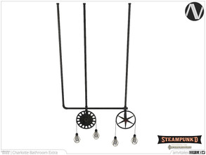 Sims 3 — Steampunked | Charlotte Ceiling Lamp With Pulley Tall by ArtVitalex — Bathroom Collection | All rights reserved