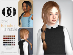 Sims 4 — Brooke Hairstyle V2 [Child] by DarkNighTt — Brooke Hairstyle is a long, stylish hairstyle for children. 30