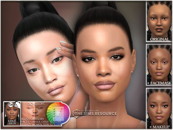 Sims 4 — Skin Keke by BAkalia — Hello Realistic face mask and body for Sims 4.