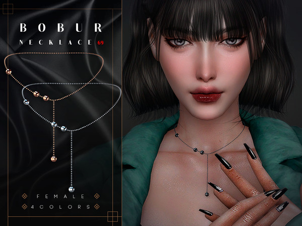 Sims 4 — Simple Chain Necklace by Bobur2 — Simple chain necklace for female 4 colors I hope you like it