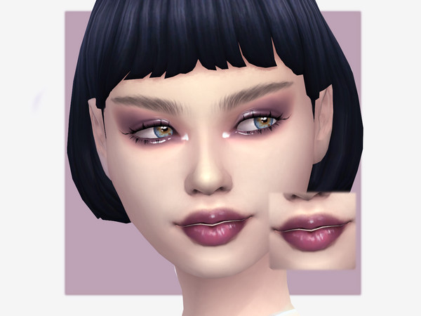 Sims 4 — Ash Glow Lipgloss by Sagittariah — base game compatible 6 swatches properly tagged enabled for all occults