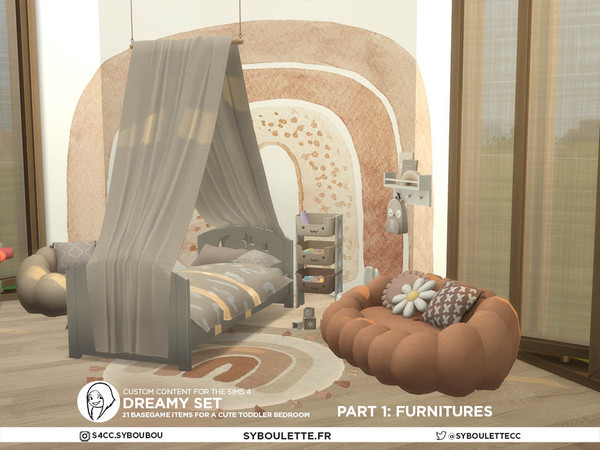 Sims 4 — Patreon release - Dreamy kid bedroom set - Part1: Furnitures by Syboubou — Latest Sims 4 announcement about new