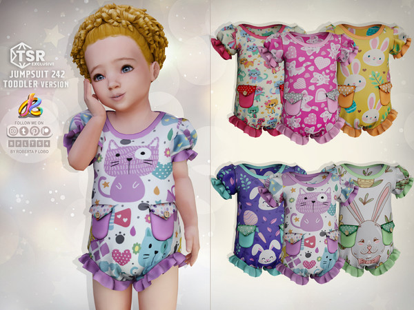 Sims 4 — Jumpsuit 242 (Toddler Version) by RobertaPLobo — :: Jumpsuit 242 Toddler Version - TS4 :: Only for Girls :: 6