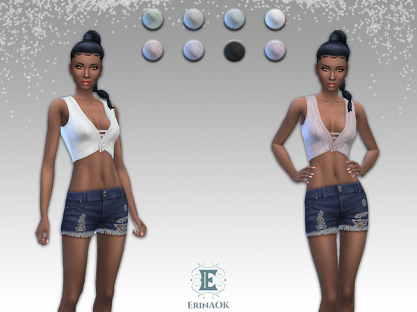 Sims 4 — Women's Top 04.17.23 by ErinAOK — Women's Top 8 Swatches