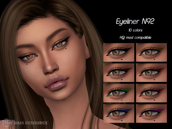 Sims 4 — Eyeliner N92 by qLayla — ~ Previews were made using HQ Mod ~ ~ Previews and swatches were made in CAS ~ - base