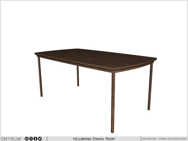 Sims 4 — Heilbronn Dining Table by Onyxium — Onyxium@TSR Design Workshop Dining Room Collection | Belong To The 2023 Year