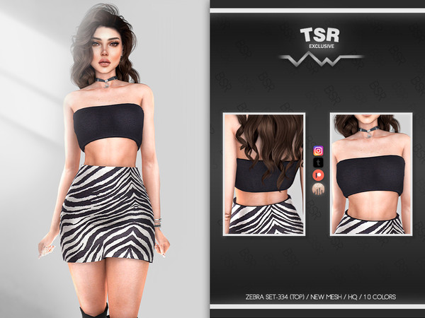 Sims 4 — ZEBRA SET-334 (TOP) BD939 by busra-tr — 10 colors Adult-Elder-Teen-Young Adult For Female Custom thumbnail