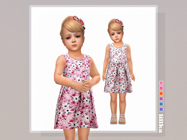 Sims 4 — Lenja Dress by lillka — 6 swatches Base game compatible Custom thumbnail