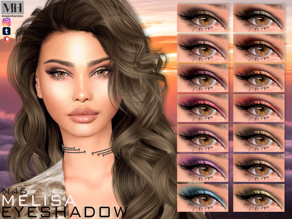 Sims 4 — Melisa Eyeshadow N46 by MagicHand — Smokey eye makeup in 16 colors - HQ Compatible. Preview - CAS thumbnail