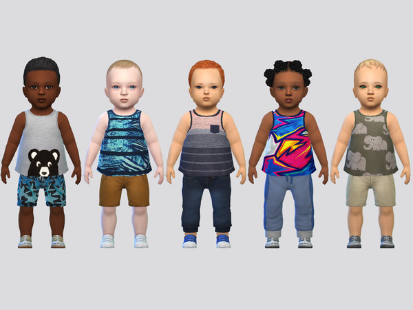 Sims 4 — Infant Tank Tops by McLayneSims — TSR EXCLUSIVE Standalone item 8 Swatches MESH by Me NO RECOLORING Please don't