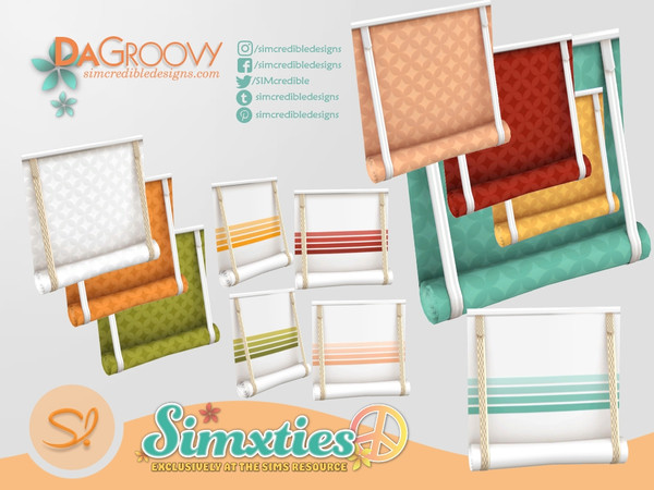 Sims 4 — Simxties Da Groovy Curtain by SIMcredible! — by SIMcredibledesigns.com available exclusively at TheSimsResource