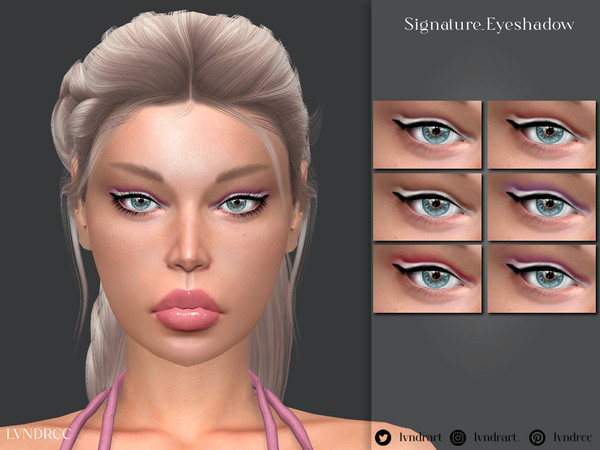 Sims 4 — Signature Eyeshadow by LVNDRCC — Intense, soft and glamorous eyeshadow inspired by the timeless aesthetic of a