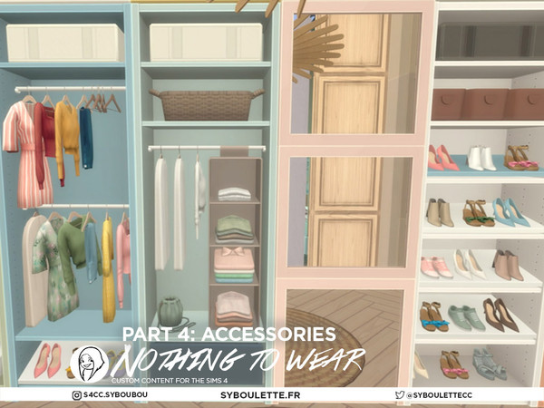 Sims 4 — Patreon release - Nothing To wear Part 4: Bags & shoes by Syboubou — This is a big set in 4 parts that will