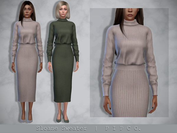 Sims 4 — Sloane Sweater. by Pipco — A cozy sweater in 20 colors. Base Game Compatible New Mesh All Lods HQ Compatible