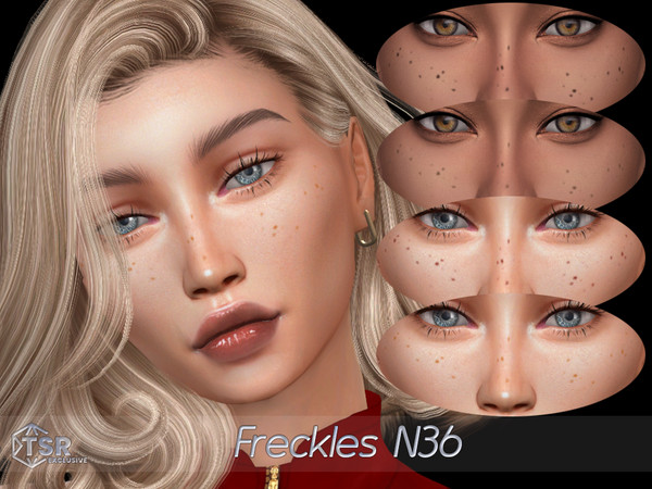 Sims 4 — Freckles N36 by qLayla — ~ Previews were made using HQ Mod ~ ~ Previews and swatches were made in CAS ~ - base