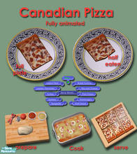 Sims 2 — Pizza Pizza! - Canadian  by Simaddict99 — Canadian style (bacon & onions) pizza. Requires 6 cooking,