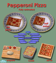 Sims 2 — Pizza Pizza! - Pepperoni by Simaddict99 — everyone's favourite, pepperoni pizza. Requires 6 cooking, available