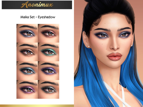 Sims 4 — Maika Set - Eyeshadow by Anonimux_Simmer — - 8 Shades - BGC - HQ - Thanks to all CC creators - I hope you