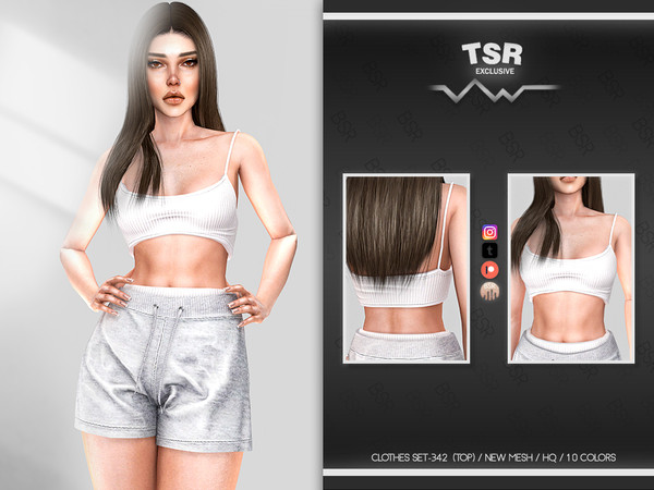 Sims 4 — CLOTHES SET-342 (TOP) BD956 by busra-tr — 10 colors Adult-Elder-Teen-Young Adult For Female Custom thumbnail