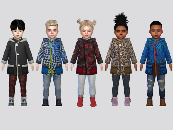 Sims 4 — Coat Jacket Toddler by McLayneSims — TSR EXCLUSIVE Standalone item 8 Swatches MESH by Me NO RECOLORING Please