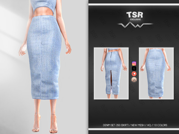 Sims 4 — DENIM SET-350 (SKIRT) BD975 by busra-tr — 10 colors Adult-Elder-Teen-Young Adult For Female Custom thumbnail