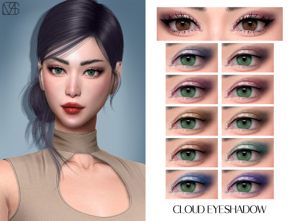 Sims 4 — Cloud Eyeshadow by Lisaminicatsims — -New Mesh -Eyeshadow category -HQ comatble -10 swatches -All Skin