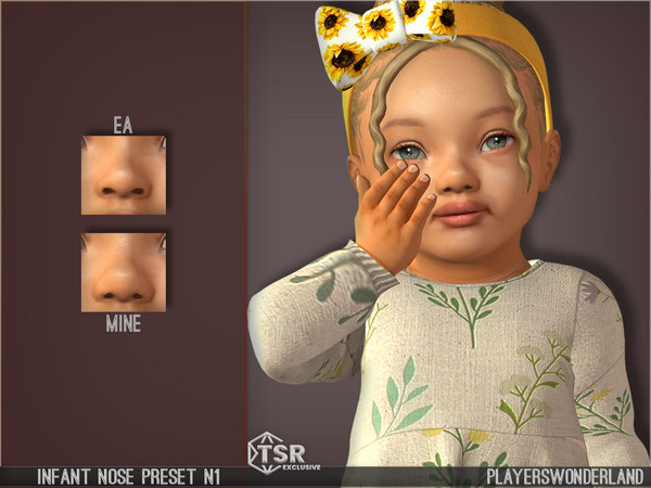 Sims 4 — Infant Nose Preset N01 by PlayersWonderland — A cute new Nose Preset specifically made for Infants only. This