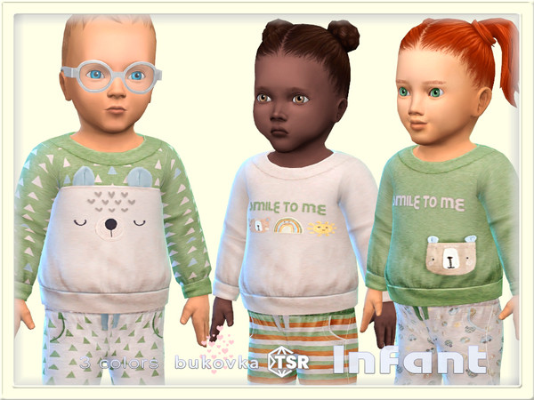 Sims 4 — Shirt Smile to me Infant by bukovka — Shirt for infant of both sexes: boy and girl. Installed standalone,