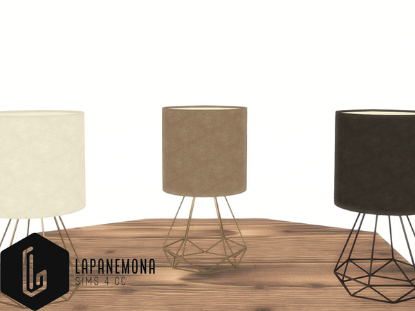 Sims 4 — HEX - Modern witch living room - Hexagon table lamp by Lapanemona — Hexagon table lamp - 1898 polygons - 6