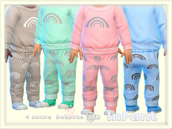 Sims 4 — Knitted Pants Infant by bukovka — Pants for the infant of both sexes: a boy and a girl. Installed standalone,