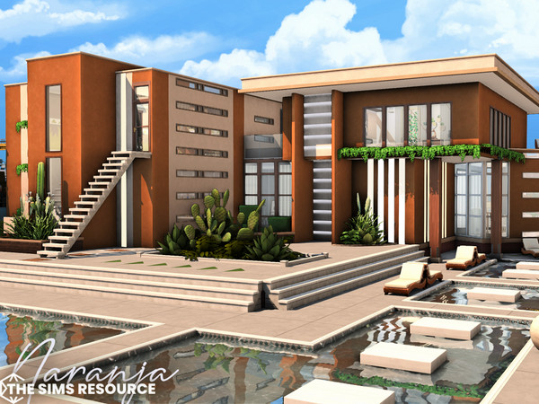 Sims 4 — Naranja l noCC by simZmora — Lot: 40x30
