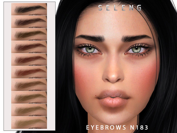 Sims 4 — Eyebrows N183 by Seleng — The eyebrows has 21 colours and HQ compatible. Allowed for teen, young adult, adult