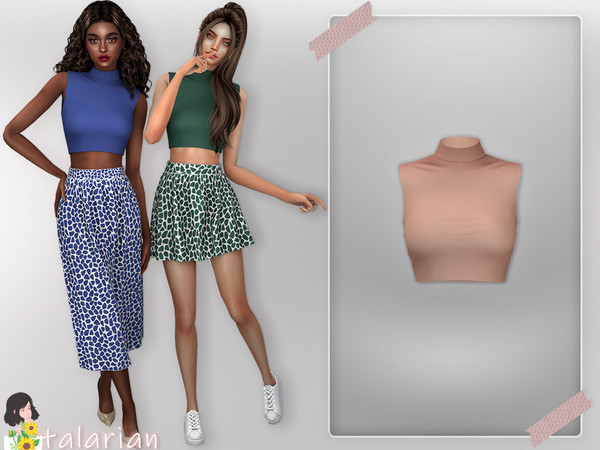 Sims 4 — Wren Top by talarian — Sleeveless top Available in 27 colors